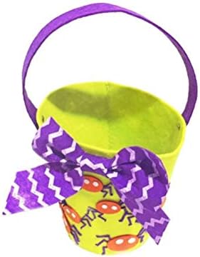 Doitool 2pcs Halloween Candy Bag Storage cesto de cesta decorativa artística personalizada Felt Ghost Pumpkin Hand Basket for Kids