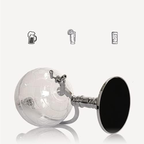 N / B 1.9L Globe Shape Dispenser, Whisky Decanter Globe, Tap Design Drink Dispenser, com funil e rolha, para vinho, licores, uísque, bebida