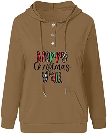 Hoodie para mulheres feliz natal, você é moletom de adolescente de menina com capuz tops com capuz