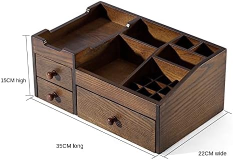 Caixa de ferramentas de banheiro de madeira antiga de Anncus -