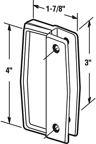 Prime-line A 111 Sliding Screen Door Pulls, plástico preto