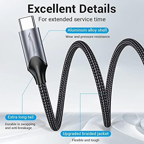 Wyfdp USB C a 3,5 mm Jack Earphone Tipo C a 3.5 Cabo de áudio adaptador AUX AUX AUX