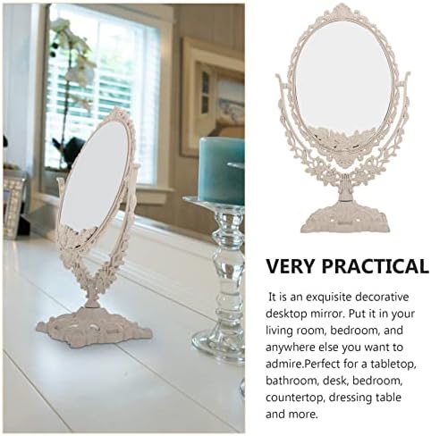 Espelho de maquiagem beauupty espelho europeu de mesa de mesa espelho retrô de dupla face de mesa de mesa