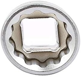 Novo Lon0167 de 25 mm de comprimento de 1/4 de polegada de acionamento 10mm de 12 pontos de 12 pontos Tom de prata 2pcs (25mm