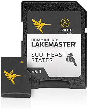 Humminbird 600023-8 Lakemaster Sudeste dos Estados V5 Chart Electronic & Lakemaster Mid-Sul States Edição Digital GPS Maps, Micro SD Card, versão 5, preto