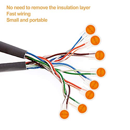 200 pacote uy conector de fio uvital impermeável botão transparente conectores telefônicos conectores de fio de bunda
