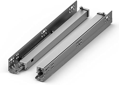 KV 18 Extensão completa mounting slides de gavetas suaves, com dispositivos de travamento, suportes para trás de metal