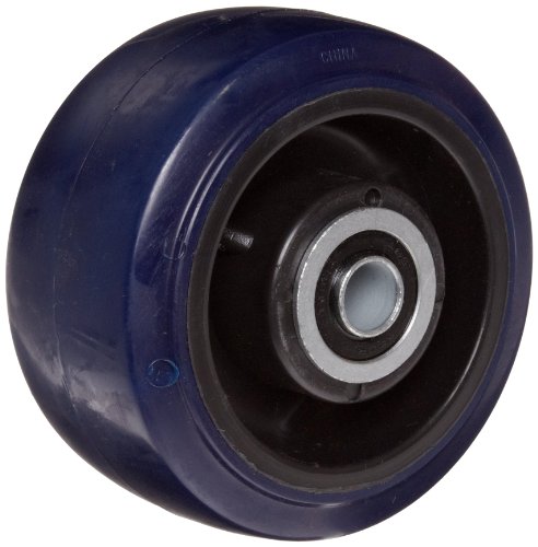 RWM Casters UPB-0420-08 4 Diâmetro x 2 Uretano de largura na roda de polipropileno com rolamento de esferas, capacidade de 600 lbs
