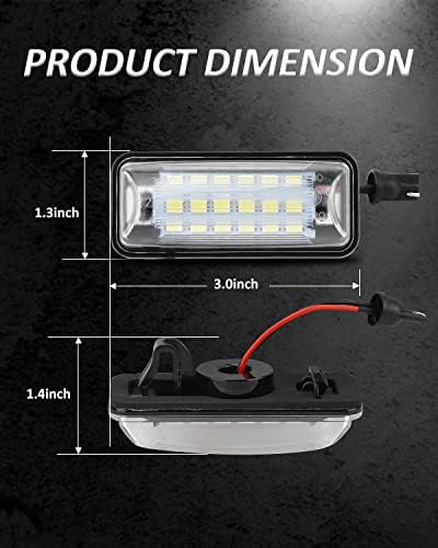 Bestview LED Placa LED Placa Luz de tag Lâmpada Conjunto - Tag Light Compatível com Subaru Impreza WRX STI XV Crosntrek Brz Brz