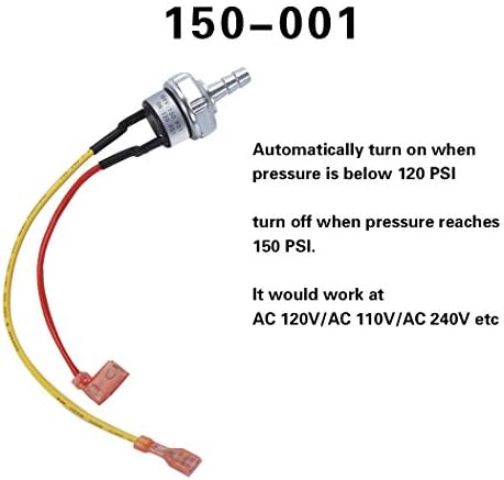 Interruptor de pressão do ar 150 PSI Pressão Chave de pressão 120 PSI Pressão Chave de pressão Chave de pressão do compressor