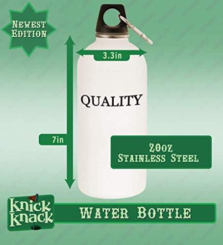 Presentes Knick Knack Eu vou comer você - 20 onças de aço inoxidável garrafa de água com morcentam, branco