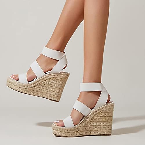 Sandálias de verão para mulheres confortáveis ​​e leves respiráveis ​​de camada aberta de sandália de sandália aberta tornozelo sapatos calçados calçados