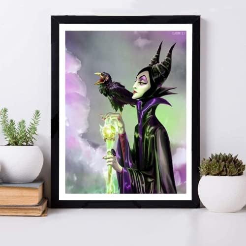 5D Kits de pintura de diamante Maleficent para adultos Diam Diamond Art Home Decor de parede 12 x 16