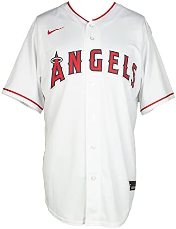 Shohei Ohtani assinou os fanáticos por camisa de beisebol branca de Los Angeles