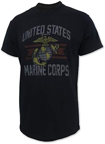 Forças Armadas Gear Men's Marines Men dos EUA Vintage Basic S-Sleeve S-Sheirt-Licenciada Camisas do Corpo de Fuzileiros Navais