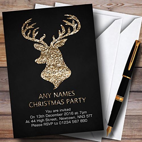 The Card Zoo Bronze Rendeer Personalizado Christmas/Ano Novo/Convites de Festas de Férias