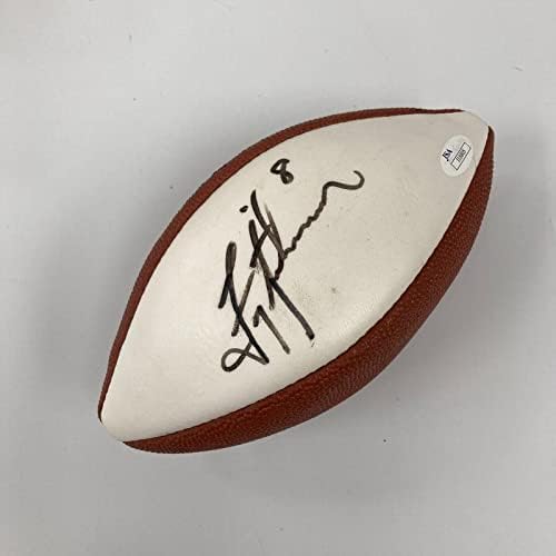 Troy Aikman assinou o Wilson NFL Mini Football JSA Sticker - Bolsas de futebol autografadas