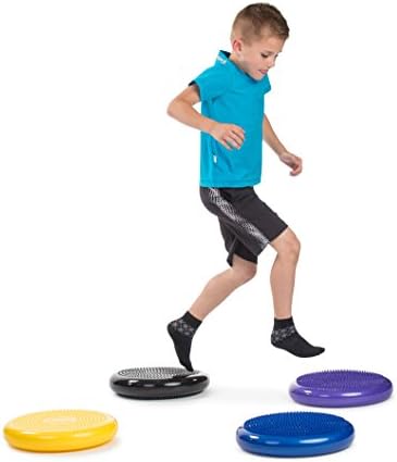 Coscada de estabilidade inflada, incluindo bomba livre / exercício Core Balance Balance Disco, azul, tamanho: 13 polegadas