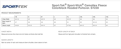 Sport Tek Sport Wick Camohex Fleece Colorblock Capuz Pullover. ST239