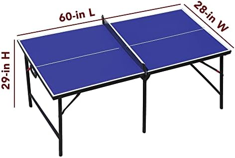 Hathaway BG2305 Mesa de tênis portátil de mesa de 60 pol.