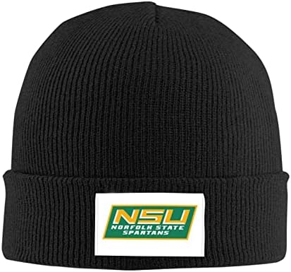 Parndeok Norfolk Um logotipo da Universidade Estadual unissex adulto knit chapéu de boné para homens, mulheres quentes bonés de chapéu