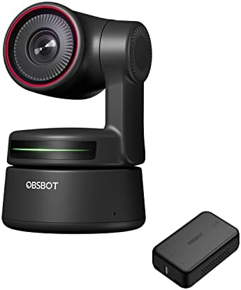 OBSBOT TINY PTZ 4K Webcam, IA Powerd Framing & AutoFocus, câmera de videoconferência em 4K com microfones omni-direcionais