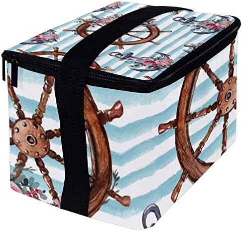 Lancheira à prova de vazamento, caixa de bento isolada para homens mulheres adultas, balde de almoço reutilizável com âncora de volante de alça de ombro