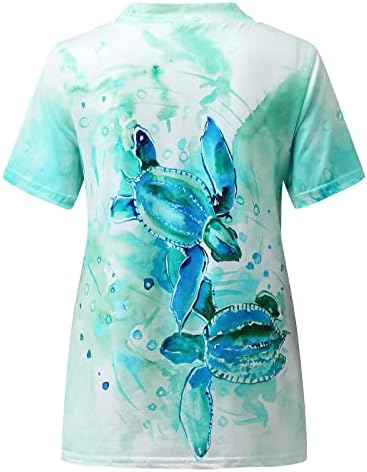 Camisa de manga curta de verão feminina camisetas gráficas estampadas em animais 3D Top shirts de estilo étnico vintage blusas casuais