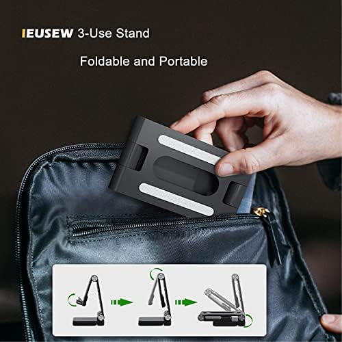 Ieusew Stand comprimido dobrável, suporte de iPad portátil para mesa, suporte de suporte de mesa multifuncional para