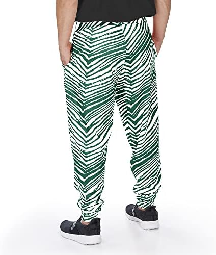 Zubaz Men's Team Color/White Zebra Jogger