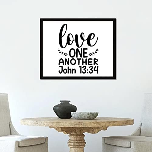 Citações da Bíblia Modern Decorative Sign com Quadro de madeira Citações positivas Versículos da Bíblia amam um ao outro John 13-34