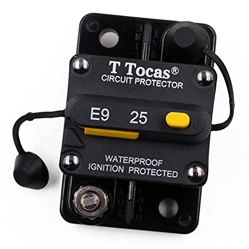 T TOCA 25 amp T3 Disjuntores de montagem de superfície à prova d'água com o botão de redefinição manual e interruptor,