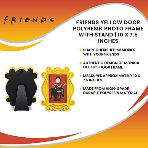 Programa de TV Ukonic Friends Polyresin Polyresin Frame com Stand | Exibição de imagem suspensa | Decoração para a mesa da mesa, parede da galeria, cozinha | 10 x 7,5 polegadas