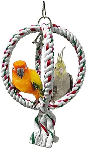 Leerking Bird Polas para papagaios, Coneres, Cockatiels, Periquitos, Cordos de Cordos para Gaiolas de Pássaros, Corda