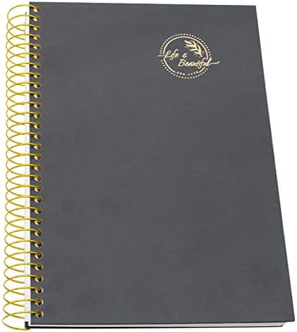 Caderno em espiral grande de Yansanido, 5 PCS B5 Coscão de papel de capa dura 7mm College governou 5 cores 150 folhas -300 páginas periódicos para estudo, trabalho, viagens e notas