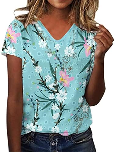Camisas de manga curta para mulheres camiseta de verão de manga curta gráfica fofa camisetas soltas camisetas esticadas