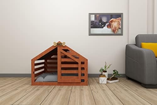 CRATE DE DOG, casa de cachorro moderna, casa de animais de estimação de madeira, cama de cachorro, canil de cachorro, casa
