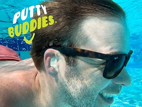 Putty Bomículos Pacote de ouvido flutuantes de 10 pares - tampões de orelha de silicone macios para natação e banho - inventados pelo médico - Mantenha a água fora - tampões de ouvido de natação premium - Doctor recomendado