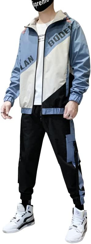 Men tracksuit Hip Hop masculino massacra casual slim fit 2 peças conjuntos de camisetas com capuz e conjuntos de calças massagens