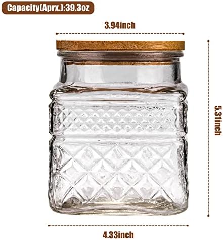 Recipiente de armazenamento de vidro whjy com tampa, potes de vidro hermético, garipla de chá da fazenda, jarra de guloseima