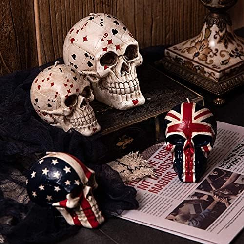 Emohome Day of the Dead Skull Candle, para decoração de Halloween, festa, horror, decoração de casa e presente.
