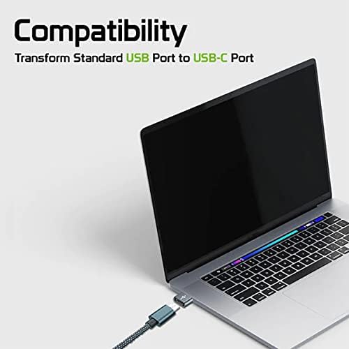 Usb-C fêmea para USB Adaptador rápido compatível com o seu Dell XPS 13 9380 I7 4K para carregador, sincronização, dispositivos OTG