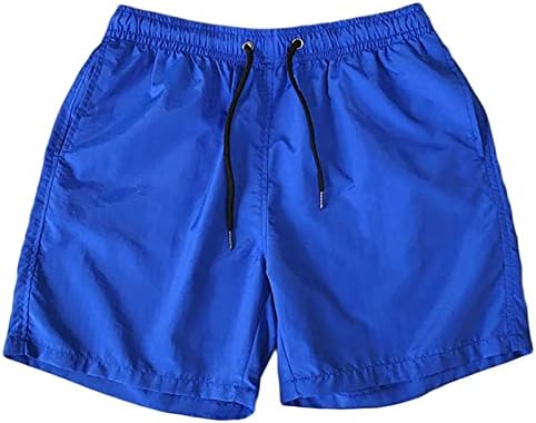 Pouco de natação de praia sólida masculina de roupas de banho leves de verão de troca curta e shorts de cintura elástica