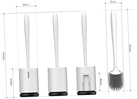 Cabilock Conjunto de vaso sanitário escova de escova de vaso sanitário e suporte compacto escova de vaso sanitário pincel de