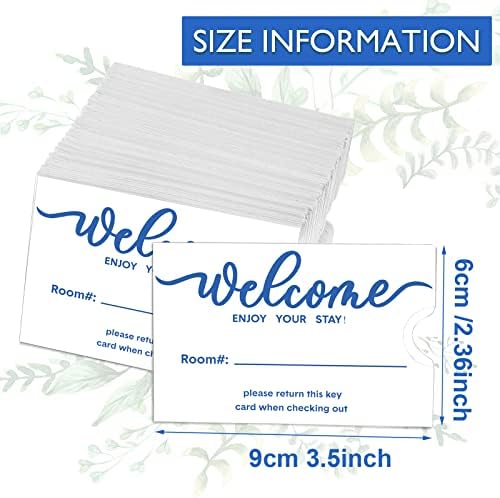 Outus 1000 PCs Hotel Hotel Card Card Envelope Cards Sleeves Manga de envelope Keycard Danga Aproveite a sua estadia Chegen para hotel, 2,4 x 3,5 polegadas