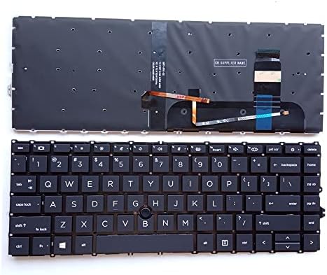 Layout dos EUA de substituição de laptop com apontamento com teclado de luz de fundo para HP Elitebook 840 G7 845 G7 840 G8