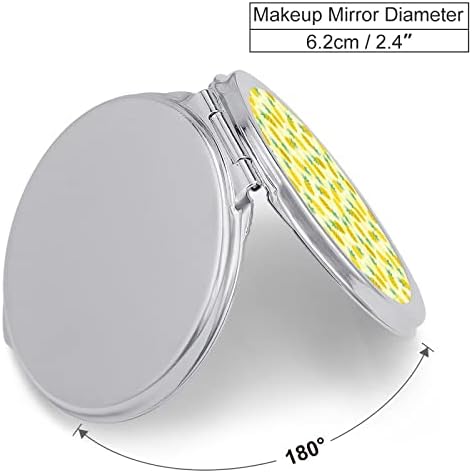 Abacaxle splash compacto espelho redondo maquiagem de metal espelho de bolso portátil dobrável dupla face com 2x 1x