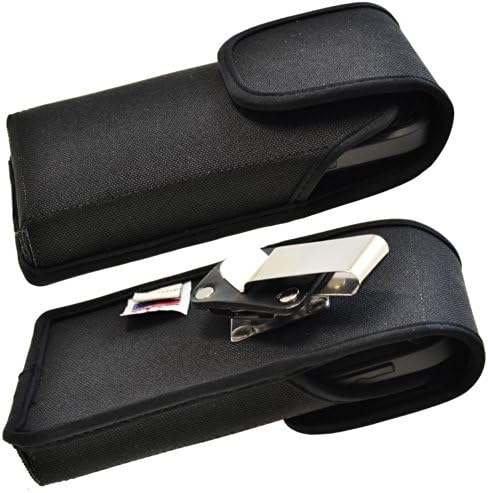 Caixa de clipe de cinto de tartaruga feita para LG G3 Bolsa de nylon de coldre vertical preto com clipe de cinto de rotação pesado