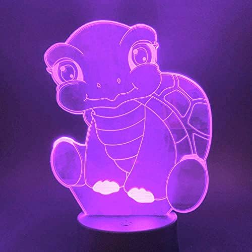 Molly Hieson 3D Tartaruga marinha Night Tabel Light mesa de mesa de ilusão óptica Lâmpadas 7 luzes de cor Luzes