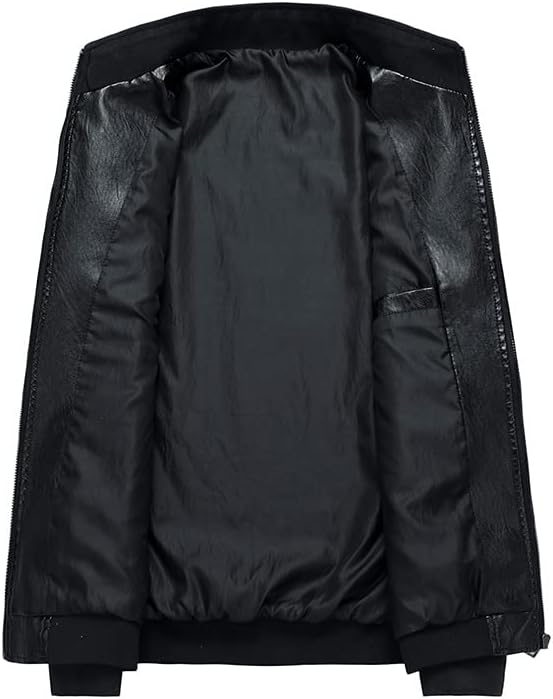 Jaqueta de couro masculino Design de suporte de colarinho de casaco casual casual casaco de couro masculino Jaquetas falsificadoras